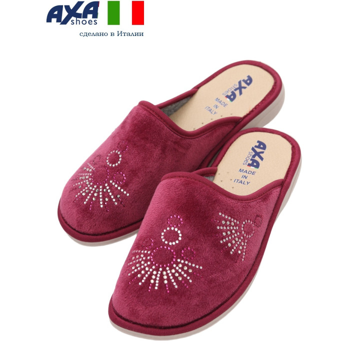 Тапочки женские AXA-21731А-БОРДОВЫЙ