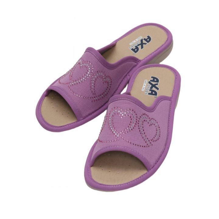 Домашняя женская обувь AXA 21544А лиловый