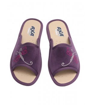 Тапочки домашние женские AXA 18631А Темно/фиолетовый
