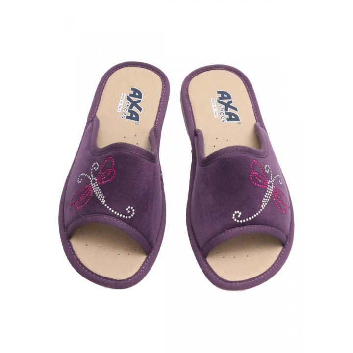 Тапочки домашние женские AXA 18631А Темно/фиолетовый