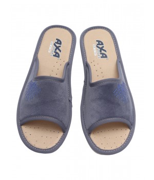 Тапочки домашние женские AXA 18890А Серо/синий