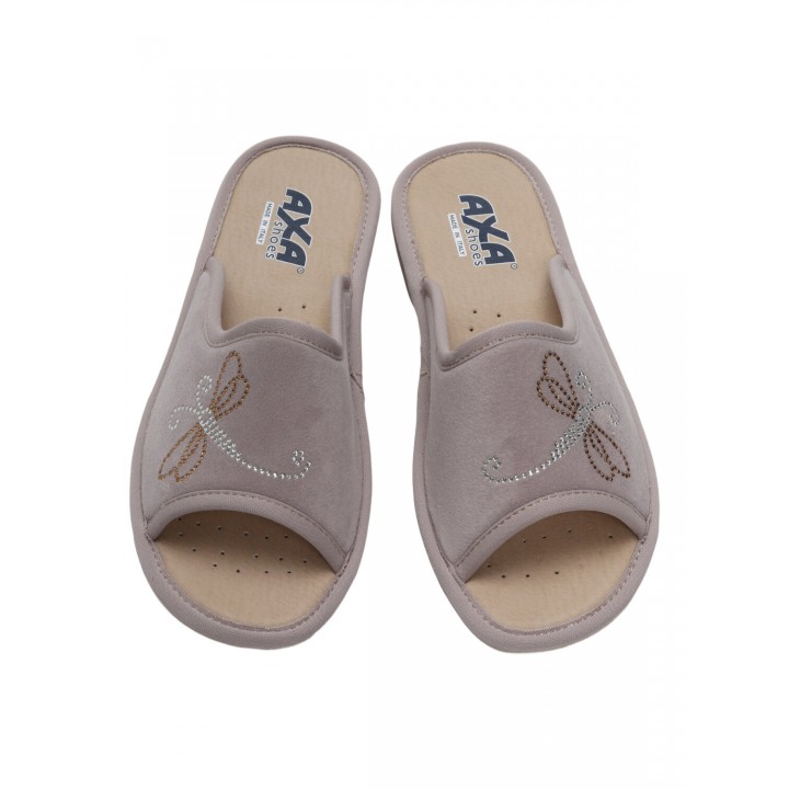 Тапочки женские домашние AXA 18631A Серо/розовый