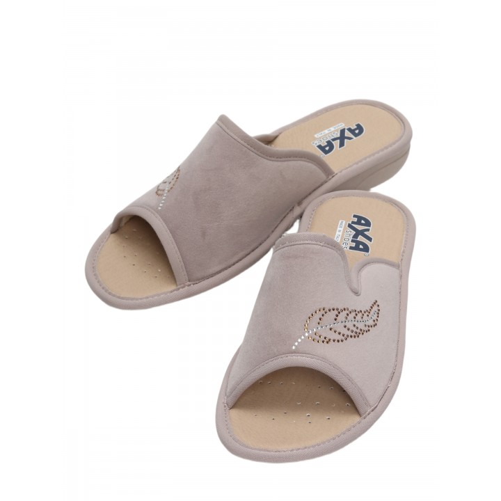 Тапочки женские домашние AXA 21414 серо-розовый