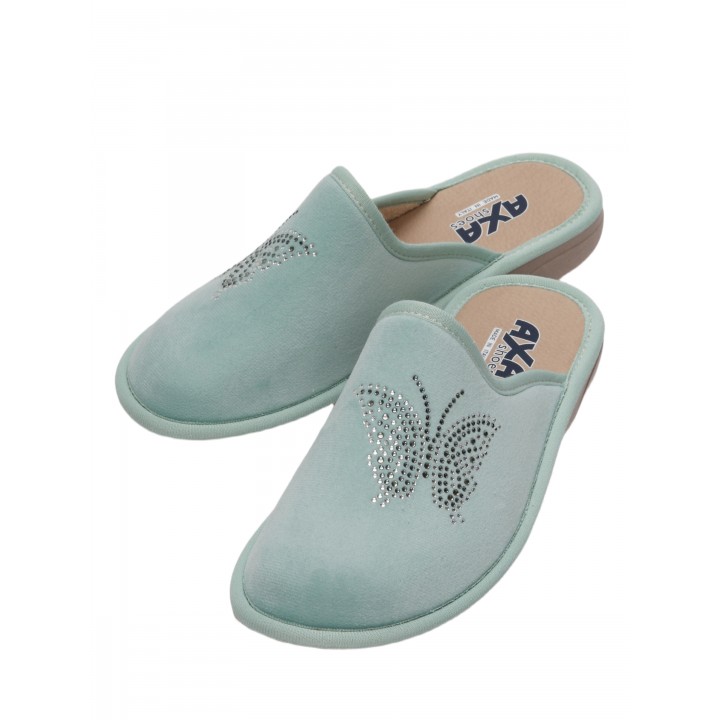 Тапочки женские домашние AXA 21559А  мятный