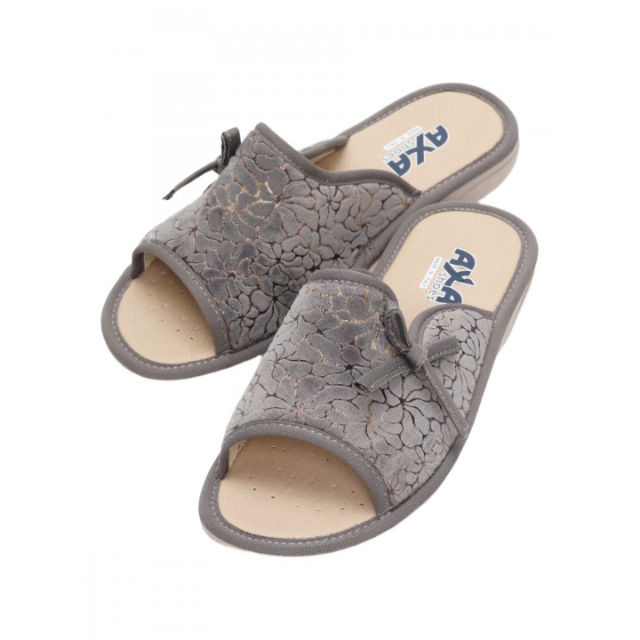 Тапочки женские домашние AXA 21563A серый