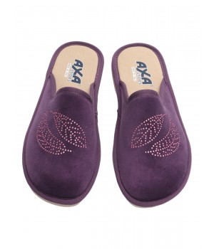 Тапочки женские домашние AXA 21569А  Темно/фиолетовый