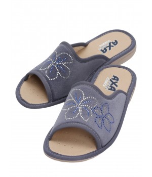 Тапочки женские домашние AXA21615 серо-синий