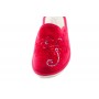 Домашние женские тапочки AXA Fiori lurex красные
