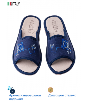  Домашняя женская обувь AXA Quadrati Colorati Blue