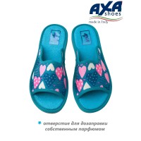  Домашние женские тапочки AXA 18868А Голубой