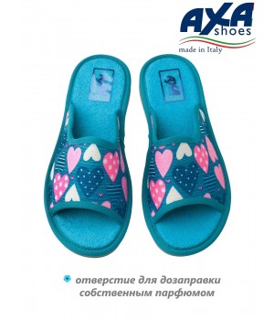 Домашние женские тапочки AXA 18868А Голубой
