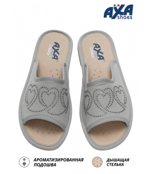 Домашняя женская обувь AXA 21544А серый