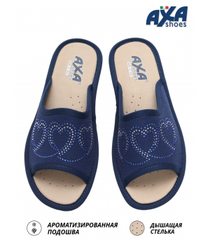 Домашняя женская обувь AXA  21544А синий