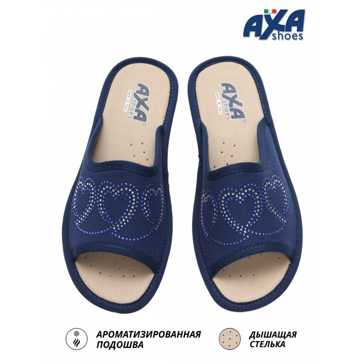 Домашняя женская обувь AXA  21544А синий