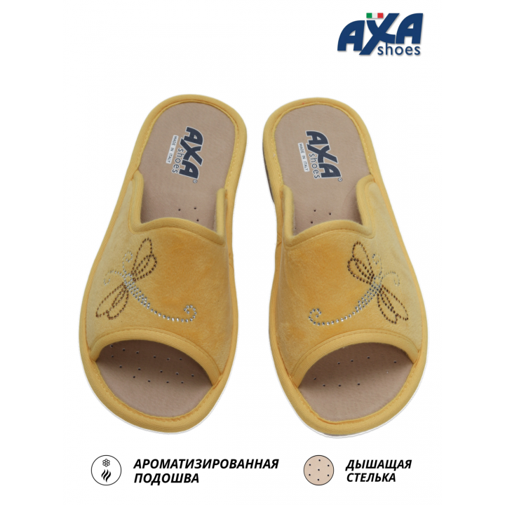 Тапочки женские домашние AXA 18631 желтый