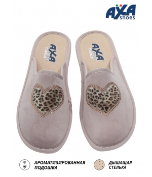 Тапочки женские домашние AXA 21405А серо-розовый