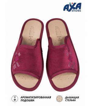 Тапочки женские домашние AXA 21482А Бордовые