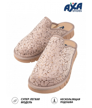 Тапочки женские домашние AXA 21521А Серо розовый