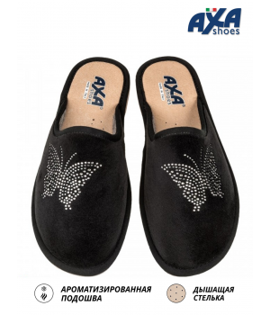 Тапочки женские домашние AXA 21559А  черный
