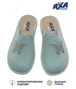 Тапочки женские домашние AXA 21559А  мятный