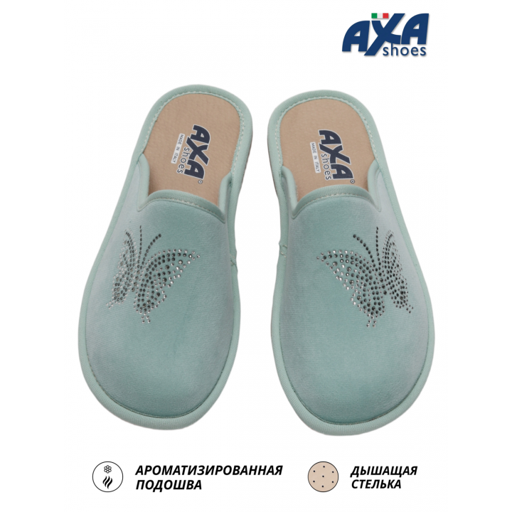 Тапочки женские домашние AXA 21559А  мятный