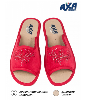 Тапочки женские домашние AXA 21565А красный