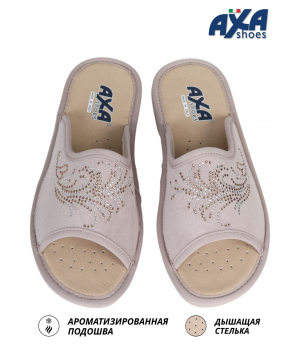 Тапочки женские домашние AXA 21565А серо-розовый