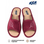 Тапочки женские домашние AXA 21566А бордовый