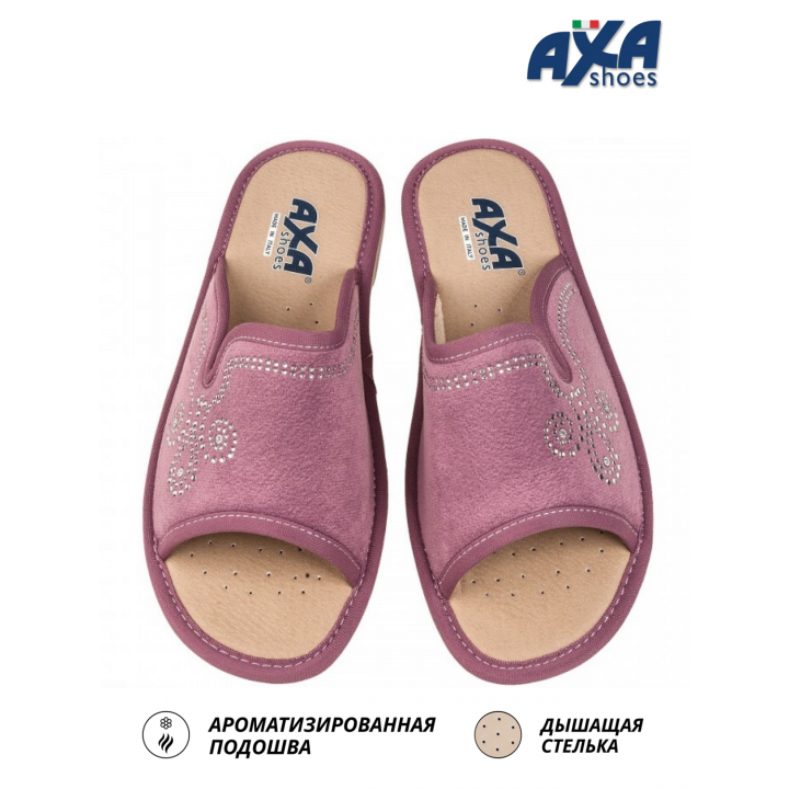Тапочки женские домашние AXA 21567А темно розовые