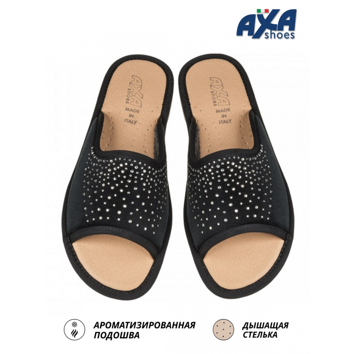 Тапочки  женские КОСМОС AXA-21200А-ЧЕРНЫЙ