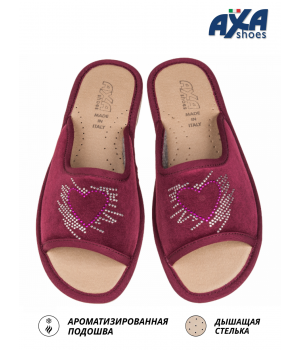 Тапочки женские ЛЮБОВЬ AXA-21439А-БОРДОВЫЙ