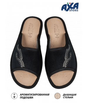 Тапочки женские НОЧЬ AXA-21484А-ЧЕРНЫЙ