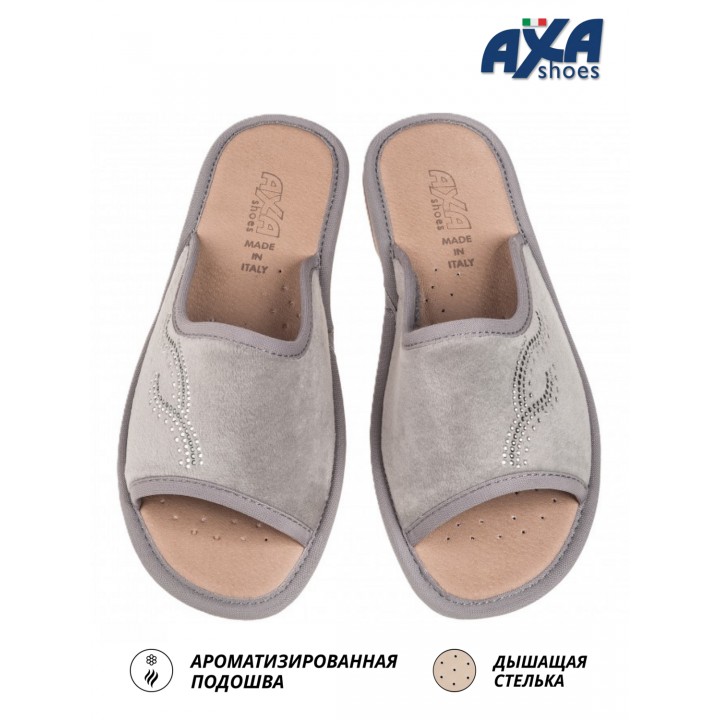Тапочки женские ВОЛНА AXA-21484А-СЕРЫЙ