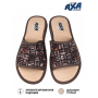 Тапочки мужские ALFABETO AXA-21307А-Коричневый