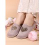 Тапочки женские домашние AXA 21405А серо-розовый