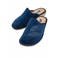 Тапочки домашние ЛИСТЬЯ AXA-21569А-СИНИЙ