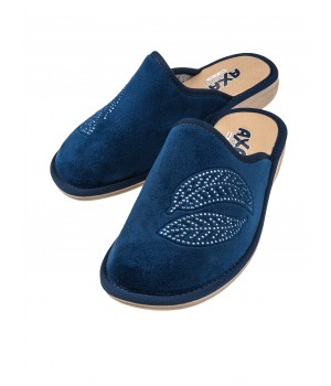 Тапочки домашние ЛИСТЬЯ AXA-21569А-СИНИЙ