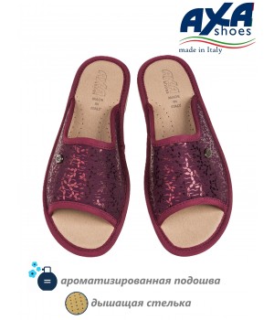 Тапочки домашние СИЯНИЕ AXA-21329А-БОРДОВЫЙ