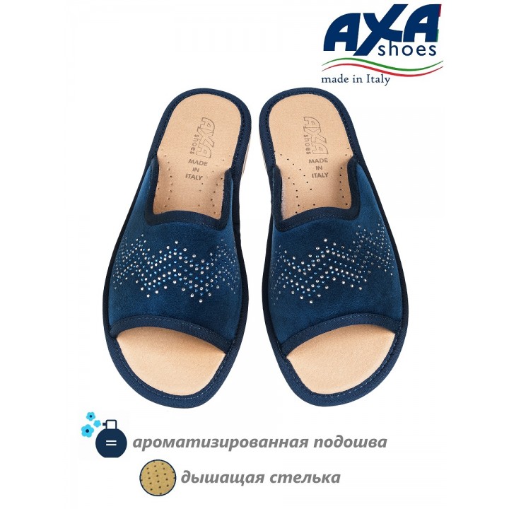 Тапочки домашние женские AXA 18514А Blue