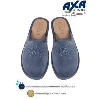 Тапочки домашние женские AXA 18515А Серо синий