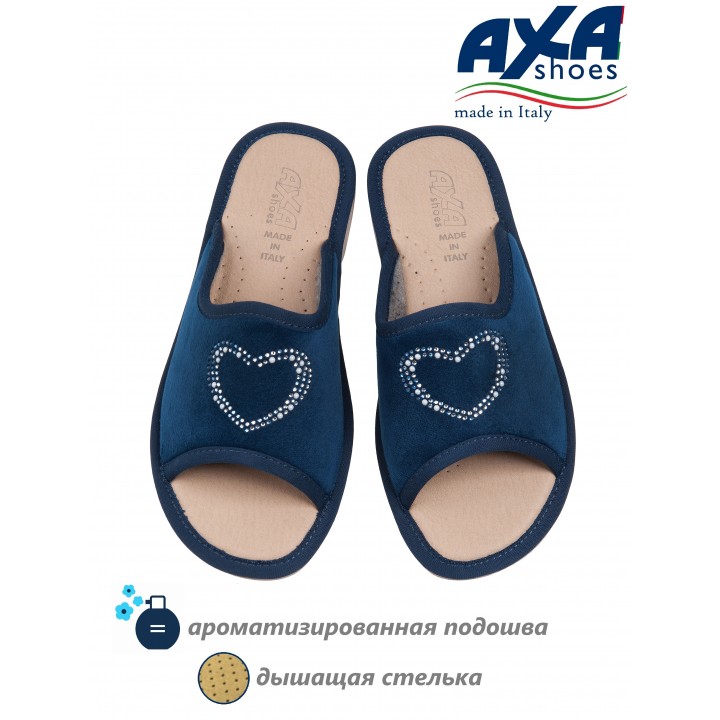 Тапочки домашние женские AXA 18630А Синий