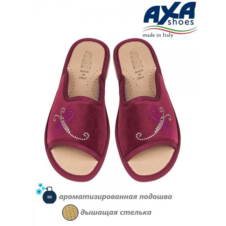 Тапочки домашние женские AXA 18631А Бордовый