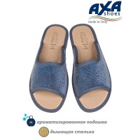 Тапочки домашние женские AXA 21200А Серо синий 