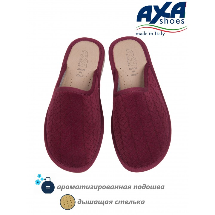 Тапочки домашние женские AXA 21238А Бордовый