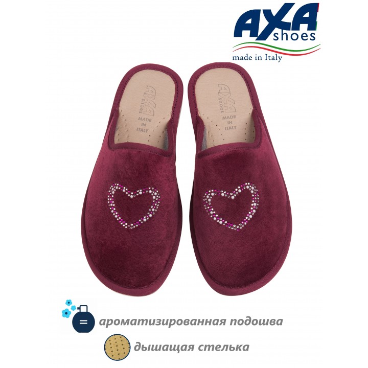 Тапочки домашние женские AXA 21306А Бордовый