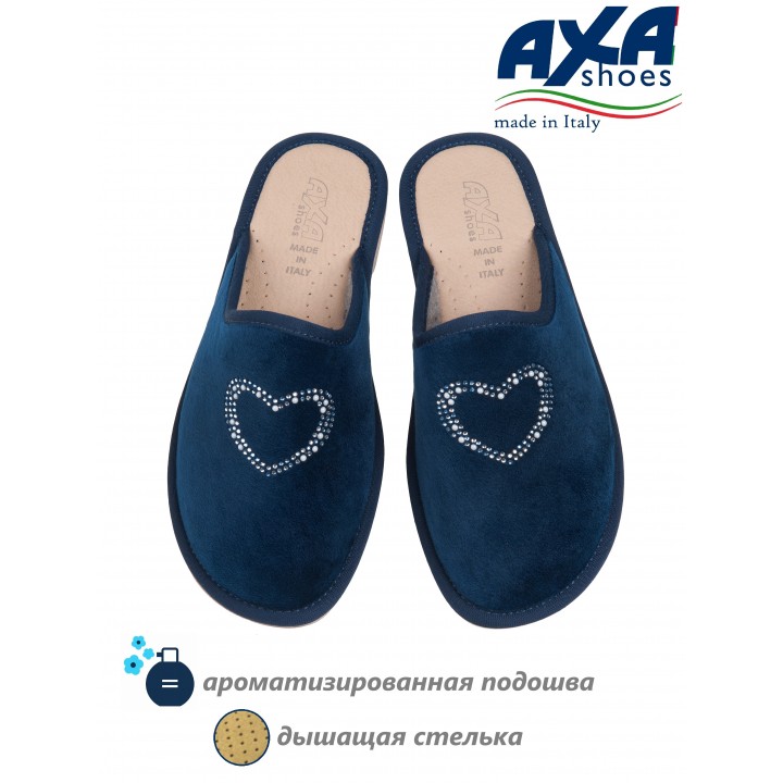 Тапочки домашние женские AXA 21306А Синий