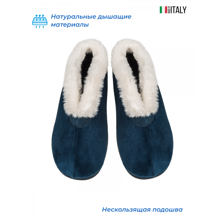 Тапочки домашние женские AXA 80268А Синий