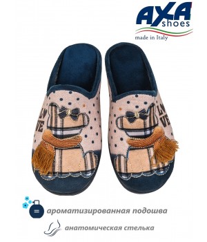Тапочки домашние женские AXA 80402А Синий