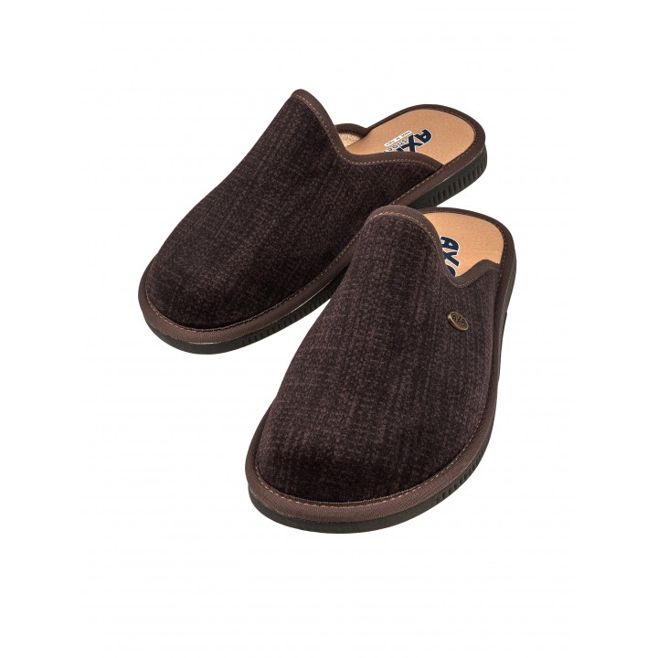 Тапочки мужские KING AXA-21546А-Коричневый