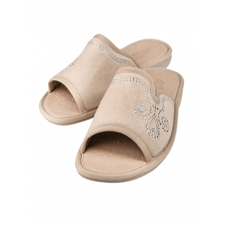 Тапочки женские АЖУР AXA-21480А-,БЕЖЕВЫЙ